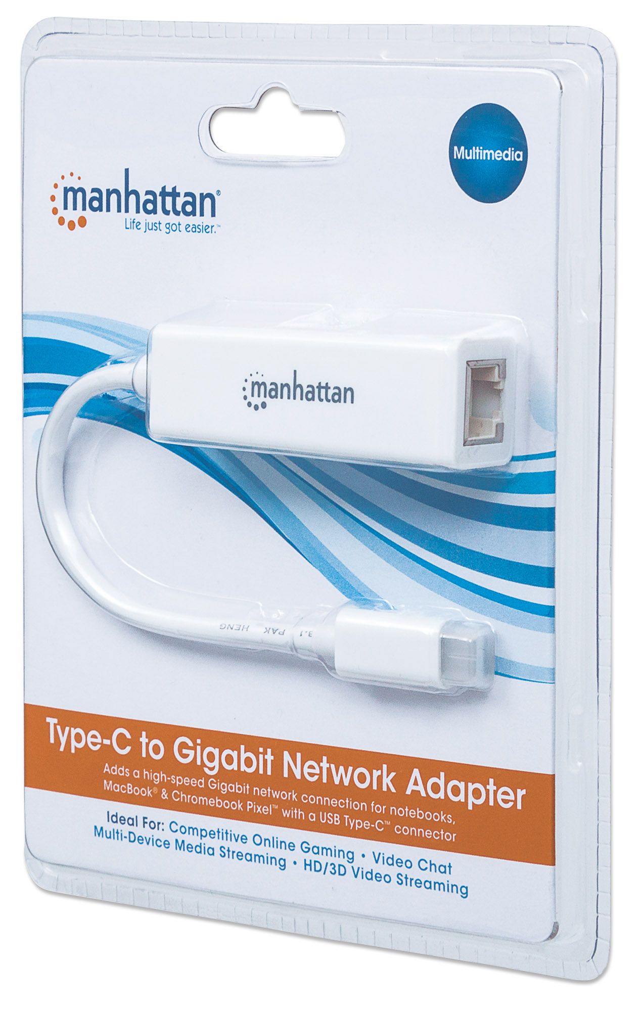 Adaptador USB Tipo C a Red MANHATTAN 507585 - Vista 3