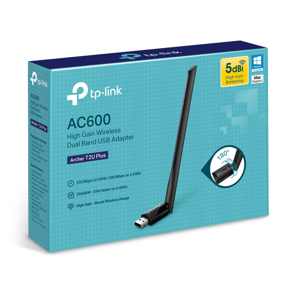 Adaptador USB 2.0 AC600 Inalámbrico TP-LINK Archer T2U Plus - Vista 3