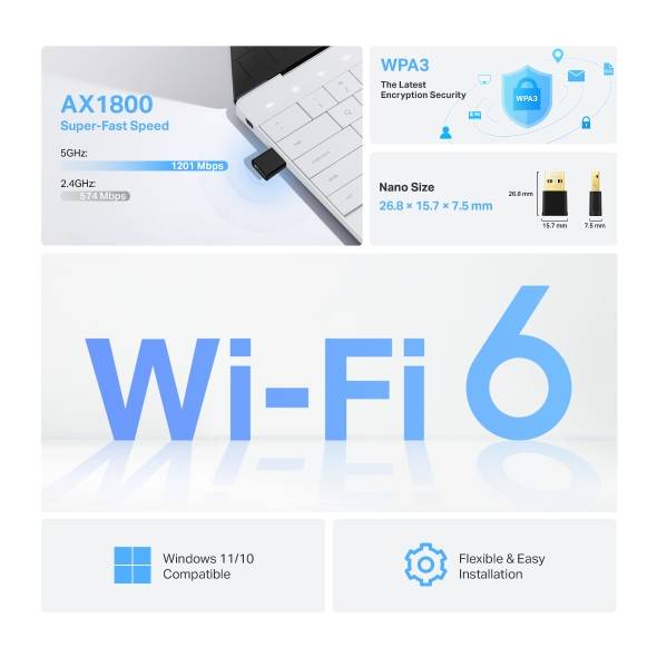 Adaptador USB TP-LINK Archer TX20U Nano - Vista 2