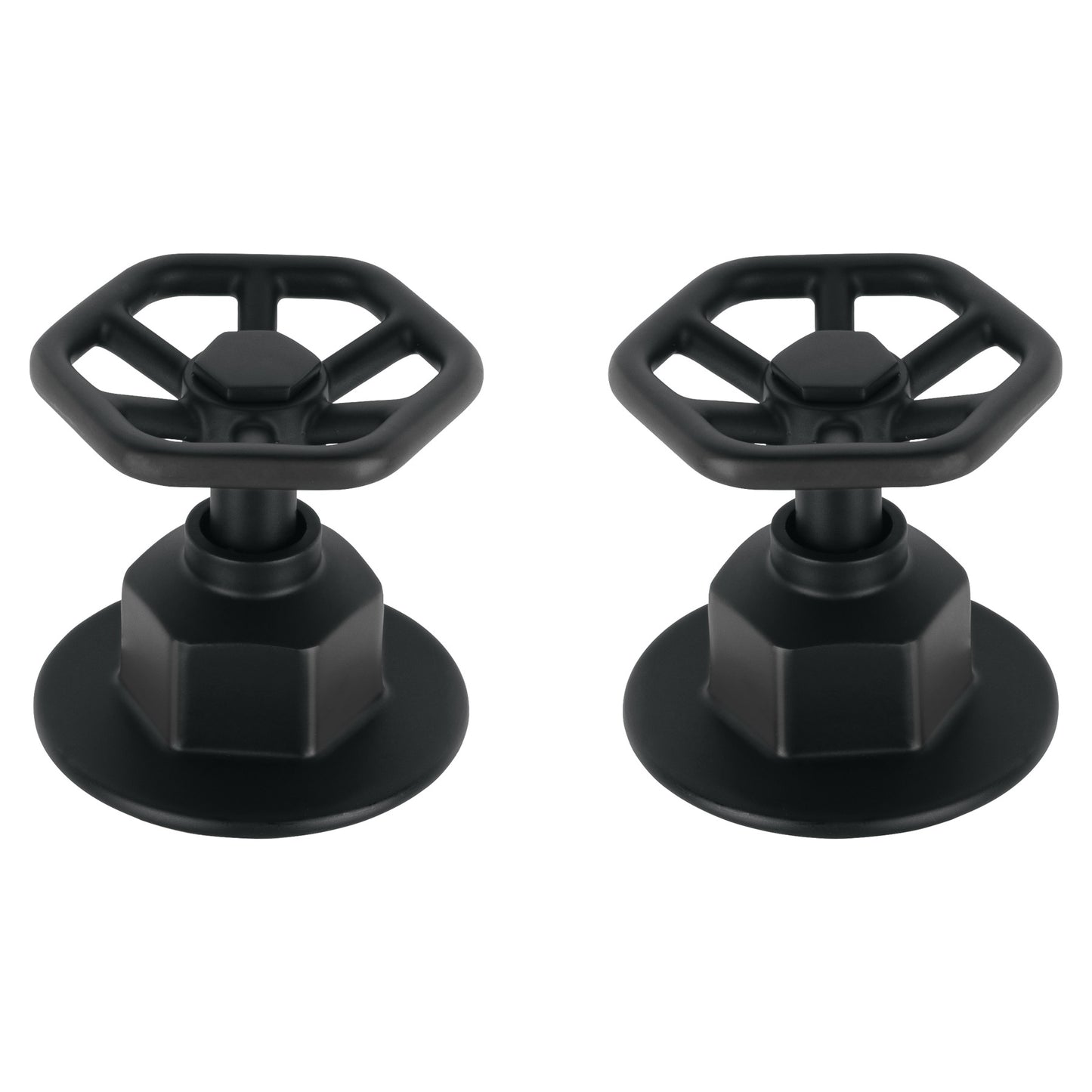 Juego de 2 manerales para regadera, volante, negro, Tubig