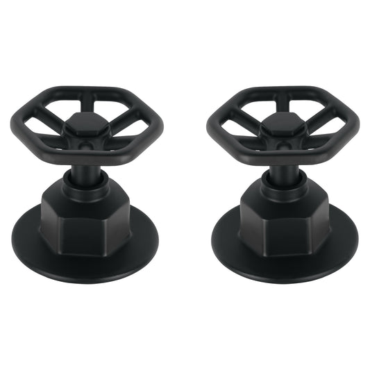 Juego de 2 manerales para regadera, volante, negro, Tubig