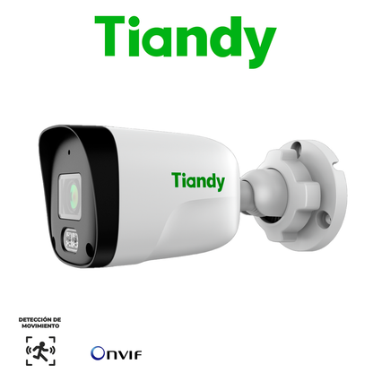 Camara Tiandy 2MP AKV2 Cámara IP Bala lente fijo - 2.8mm - IR 30m - Carcasa Policarbonato - Micrófono - PoE - IP67