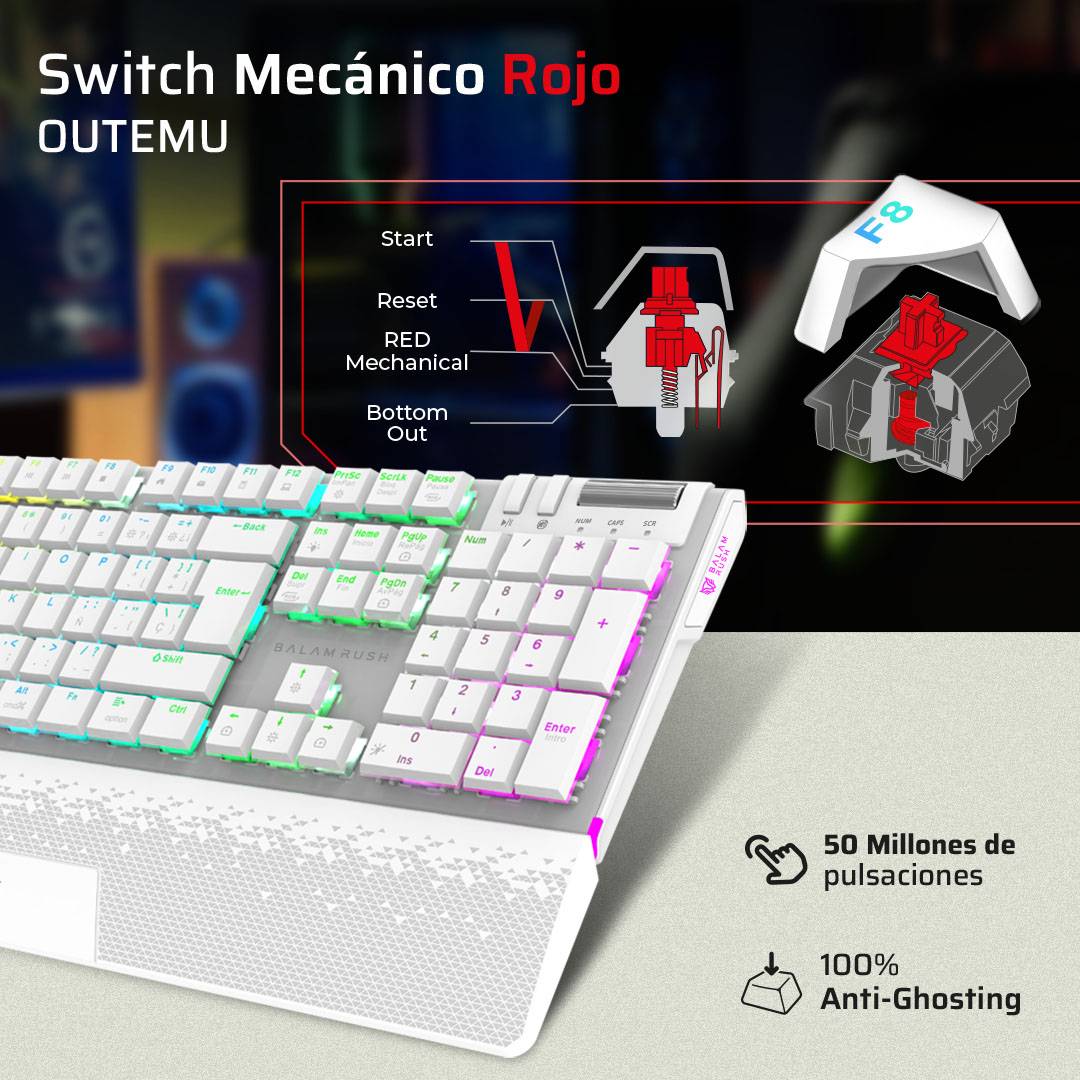 Teclados Gaming Balam Rush GK9791 - Vista 4