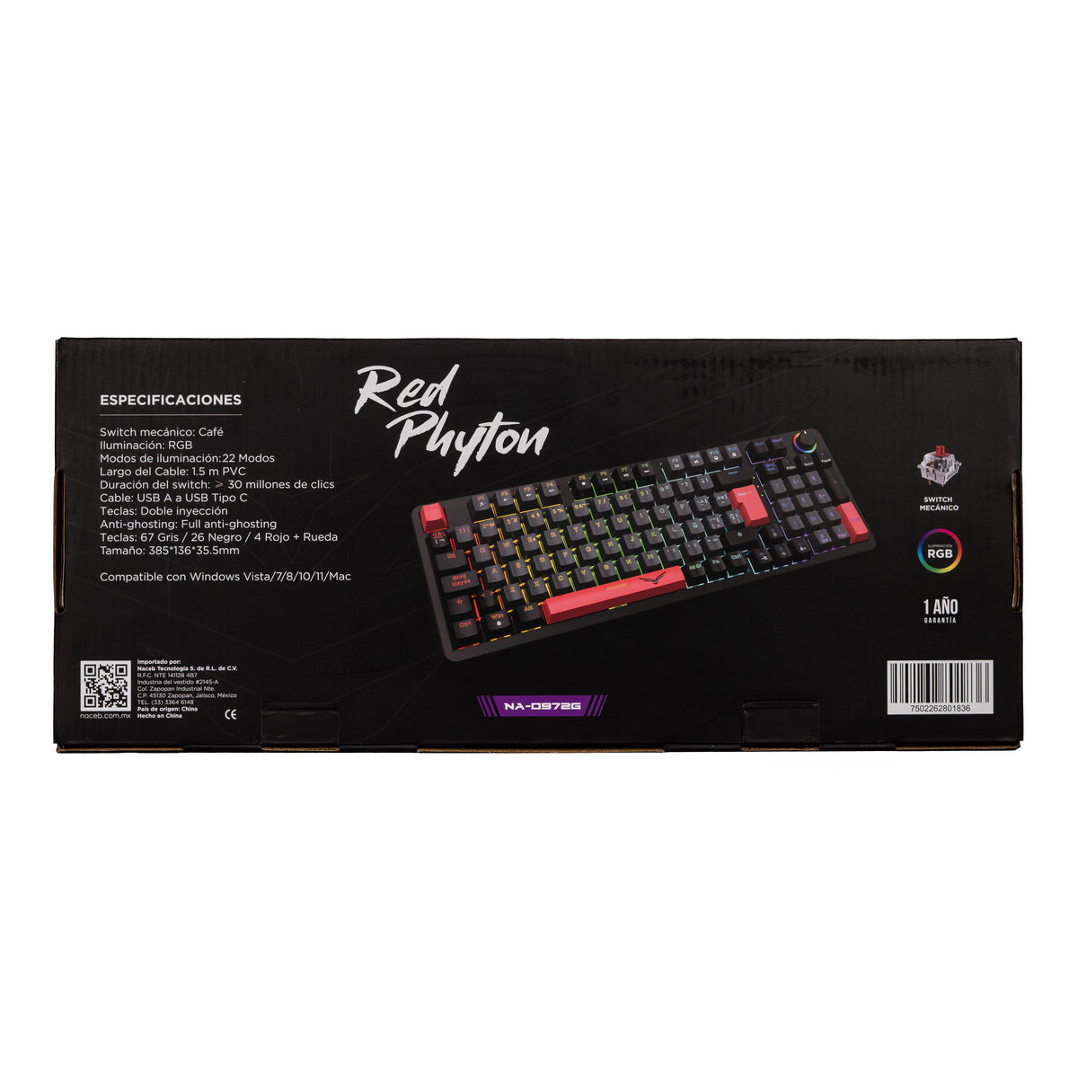 Teclados Gaming Naceb Gaming NA-0972G - Vista 4