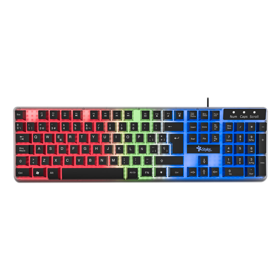 Teclado Stylos STTEALLED1T - Vista 3