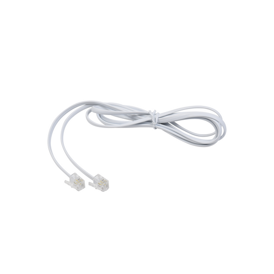 Cable Telef�nico RJ11, Plano, Color Blanco, 1.5 Metros (4.92 Pies)