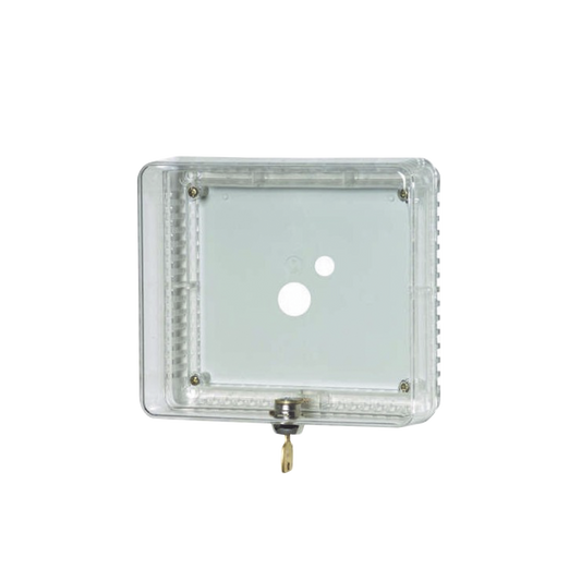 Guarda antimanipulación para termostato de pared, cubierta transparente, tamaño mediano, montaje vertical u horizontal con cerradura de llave