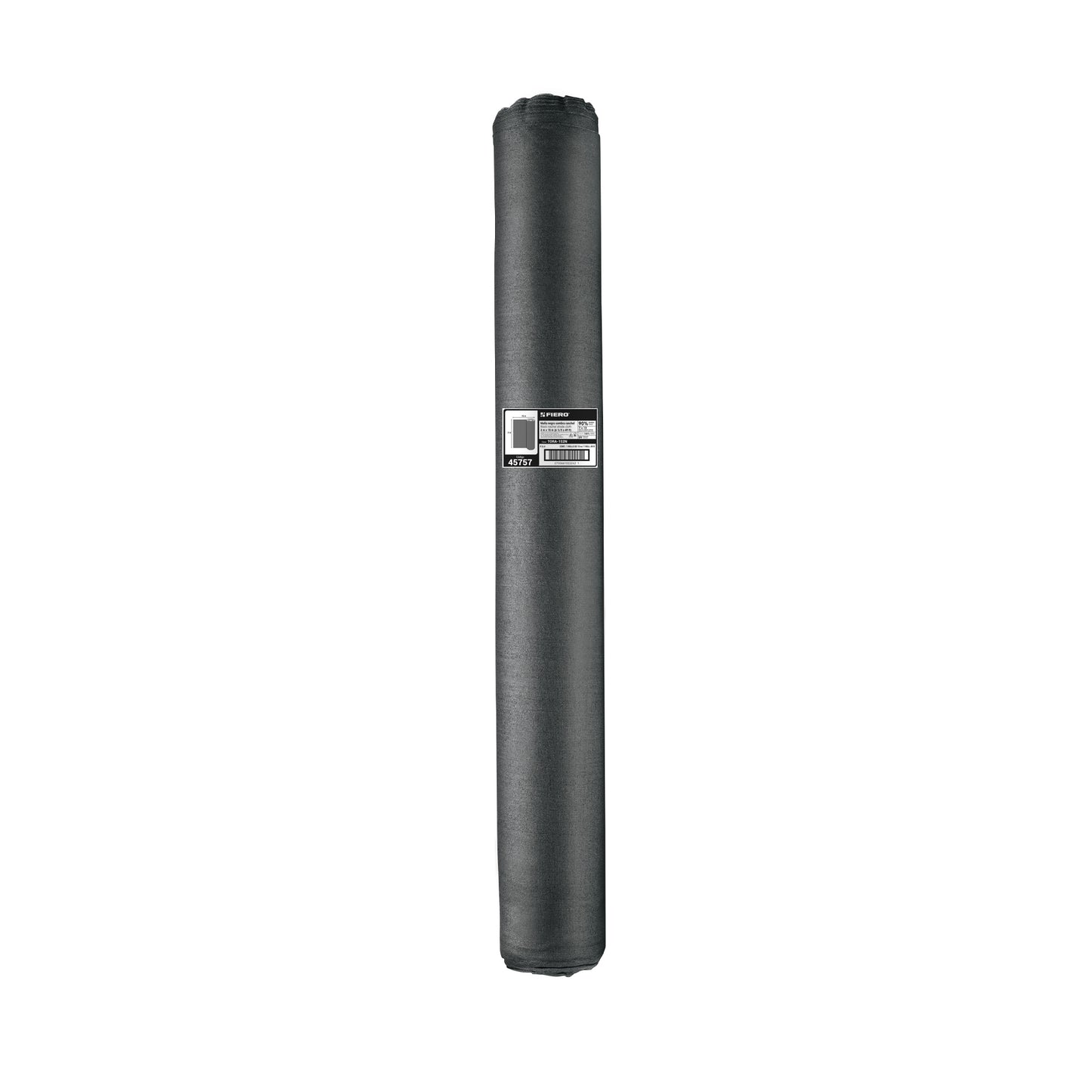 Rollo de malla sombra raschel 90% de 15m x 2m, negro, FIERO