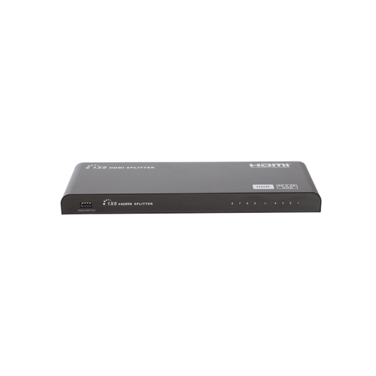 Splitter HDMI 4K de 1 Entrada a 8 Salidas (Simultaneas) | Soporta 4K×2K | Ajuste de resoluciones EDID | HDR | HDMI 2.0 |  HDCP 2.2 | Permite mezclar pantallas en 4K y 1080P