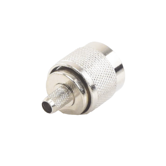 Conector N Macho para 75 Ohm de Anillo Plegable para Cable RG-59, Niquel/Oro/Tefl�n
