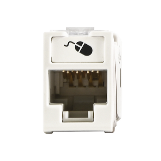 Jack Ultramax Cat6A, UTP, Montaje H�brido en Placa de Pared (Plano y Angulado), Color Blanco, Punch Down