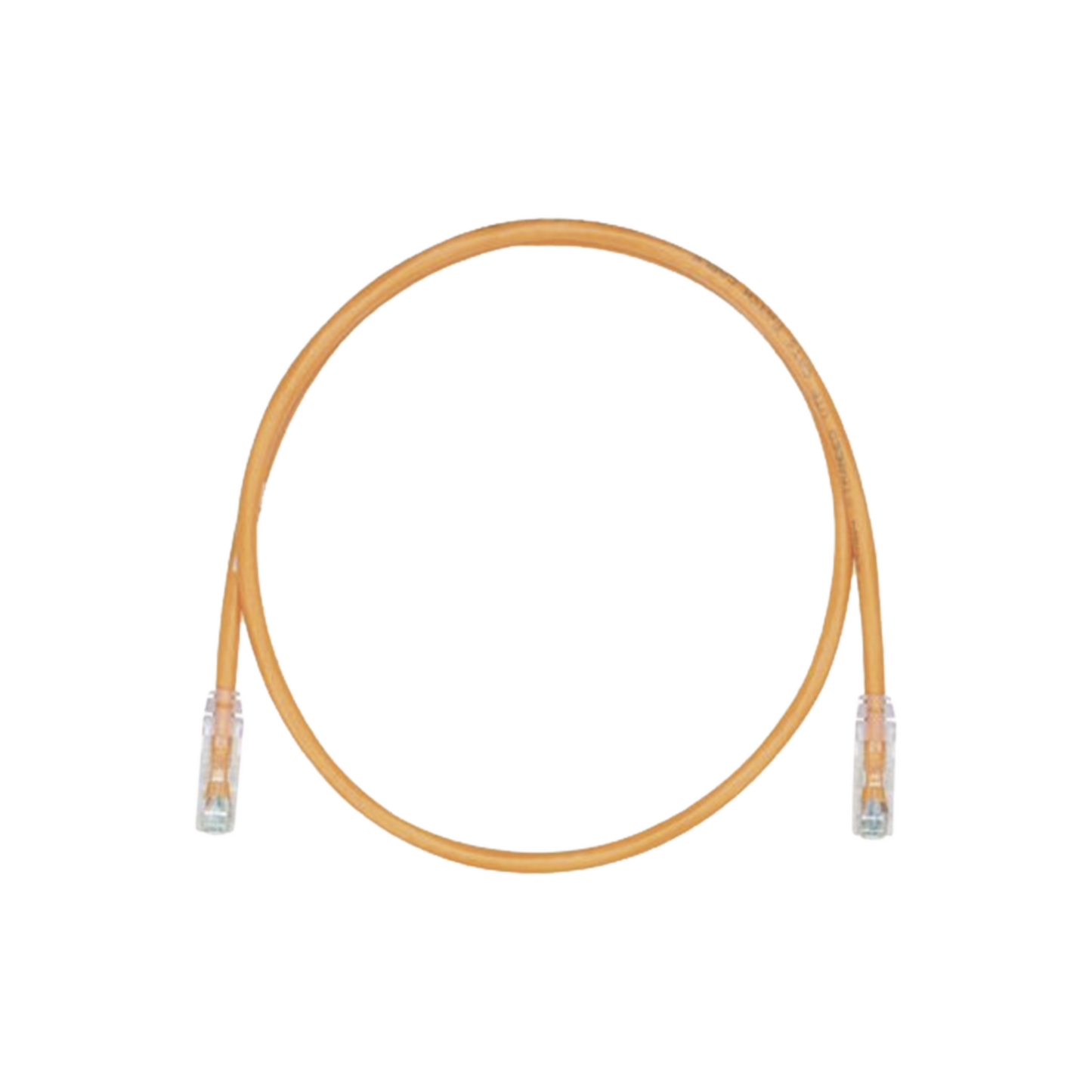 Cable de Parcheo, UTP Cat5e, Di�metro Reducido (28AWG), Color Naranja, 0.30 Metros (1 Pie)