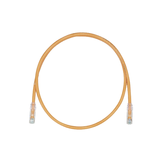 Cable de Parcheo, UTP Cat5e, Di�metro Reducido (28AWG), Color Naranja, 0.30 Metros (1 Pie)