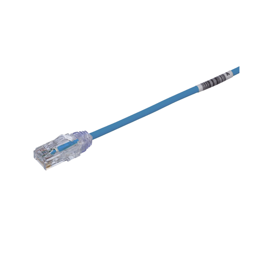 Cable de Parcheo TX6, UTP Cat6, Diámetro Reducido (28AWG), Color Azul, 10 Metros (32.81 Pies)