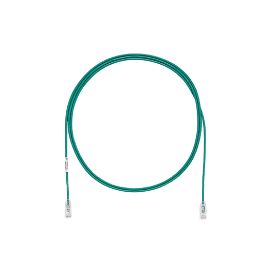 Cable de Parcheo TX6, UTP Cat6, Di�metro Reducido (28AWG), Color Verde, 0.3 Metros (1 Pie)