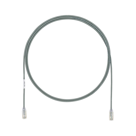 Cable de Parcheo TX6, UTP Cat6, Di�metro Reducido (28AWG), Color Gris, 1.52 Metros (5 Pies)
