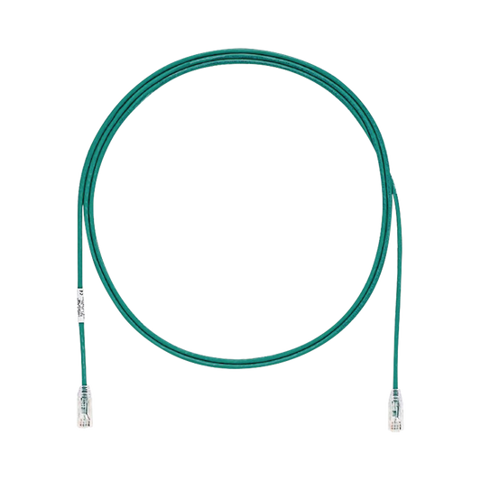 Cable de Parcheo TX6, UTP Cat6, Di�metro Reducido (28AWG), Color Verde, 2.13 Metros (7 Pies)