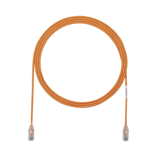 Cable de Parcheo TX6, UTP Cat6, Di�metro Reducido (28AWG), Color Naranja, 2.13 Metros (7 Pies)