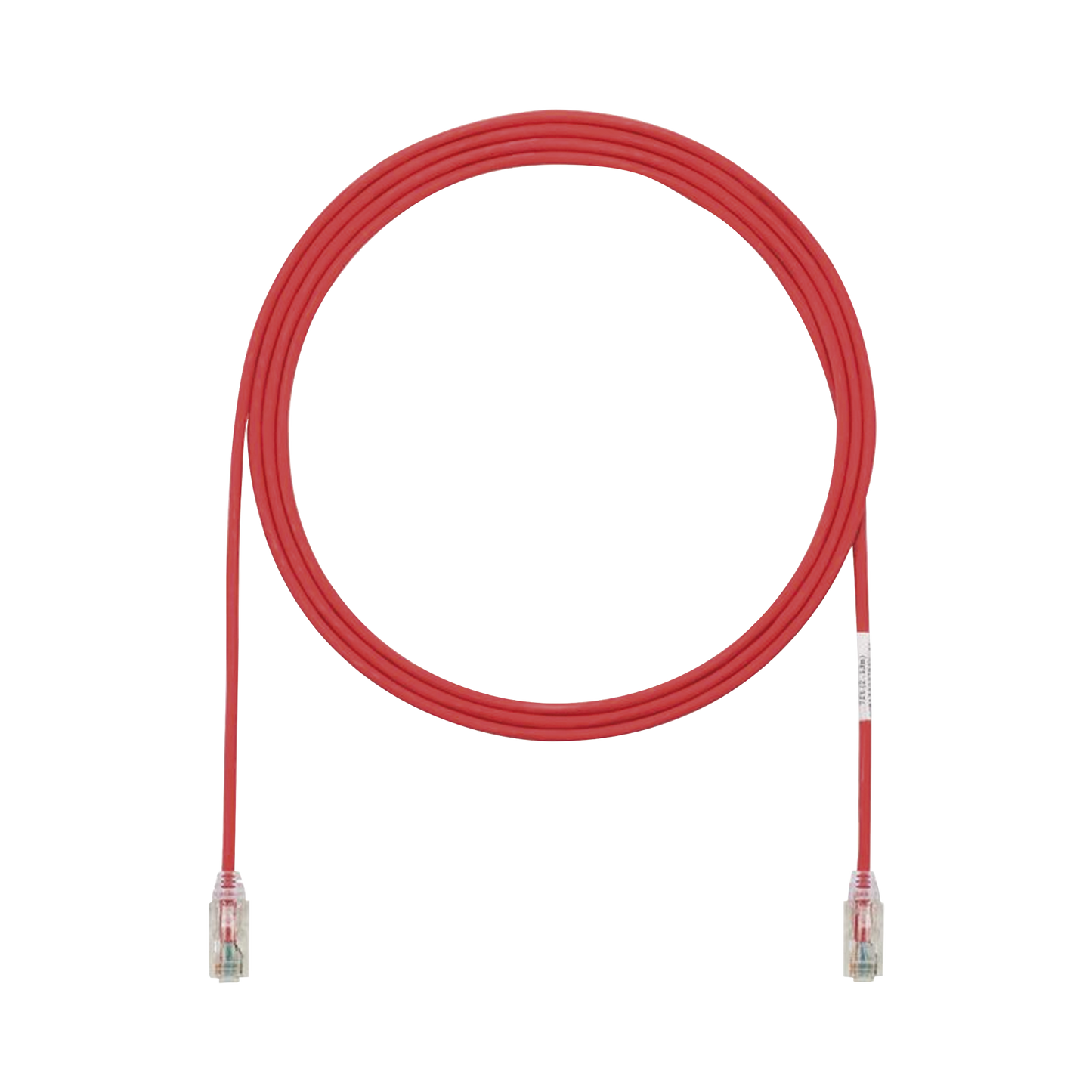 Cable de Parcheo TX6, UTP Cat6, Di�metro Reducido (28AWG), Color Rojo, 2.13 Metros (7 Pies)