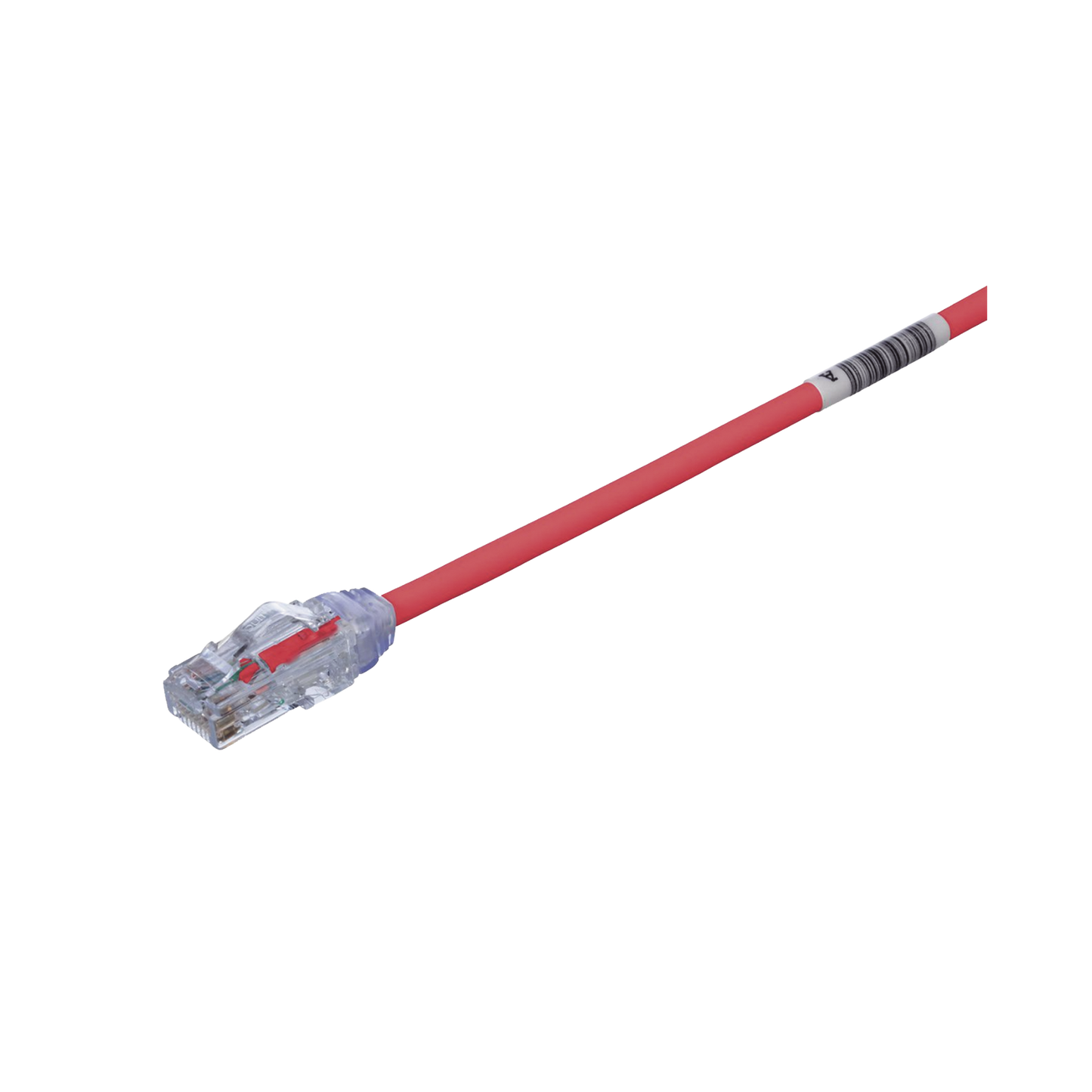 Cable de Parcheo UTP Cat6A, CM/LSZH, Di�metro Reducido (28AWG), Color Rojo, 3.05 Metros (10 Pies)