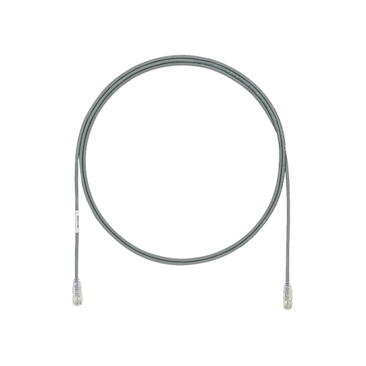 Cable de Parcheo UTP Cat6A, CM/LSZH, Di�metro Reducido (28AWG), Color Gris, 0.30 Metros (1 Pie)