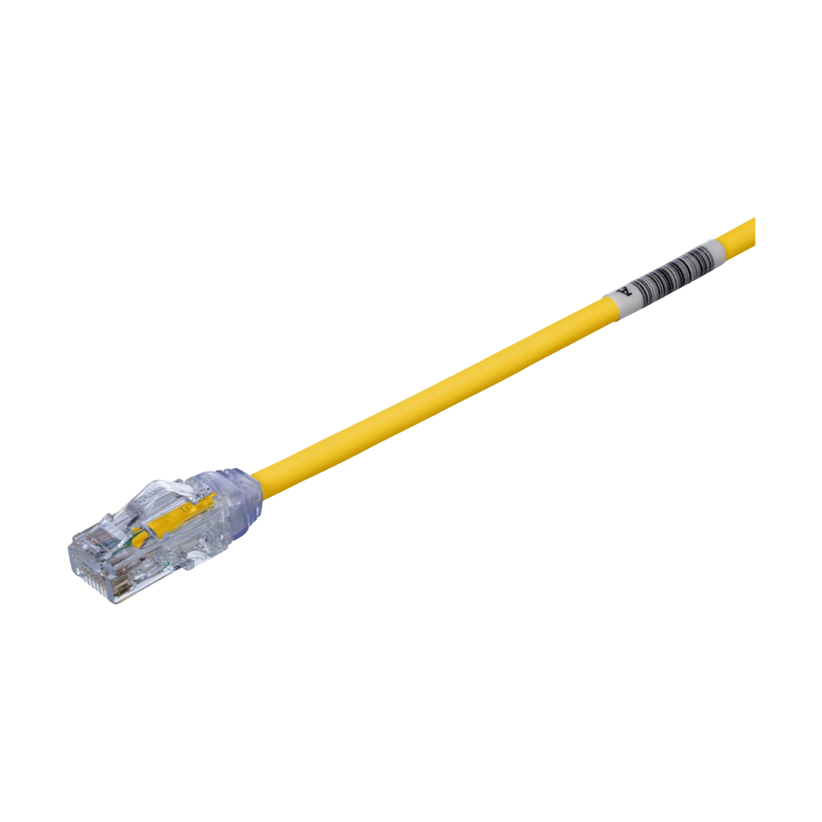 Cable de Parcheo UTP Cat6A, CM/LSZH, Di�metro Reducido (28AWG), Color Amarillo, 0.3 Metros (1 Pie)