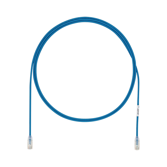 Cable de Parcheo UTP Cat6A, CM/LSZH, Di�metro Reducido (28AWG), Color Azul, 6.1 Metros (20 Pies)