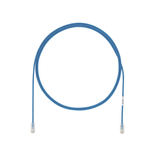 Cable de Parcheo UTP Cat6A, CM/LSZH, Di�metro Reducido (28AWG), Color Azul, 3 Metros (9.84 Pies).