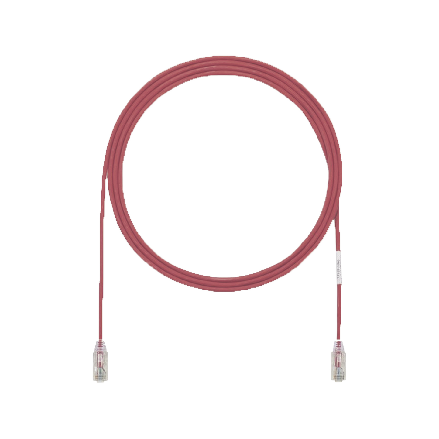 Cable de Parcheo UTP Cat6A, CM/LSZH, Di�metro Reducido (28AWG), Color Rojo, 0.91 Metros (3 Pies)