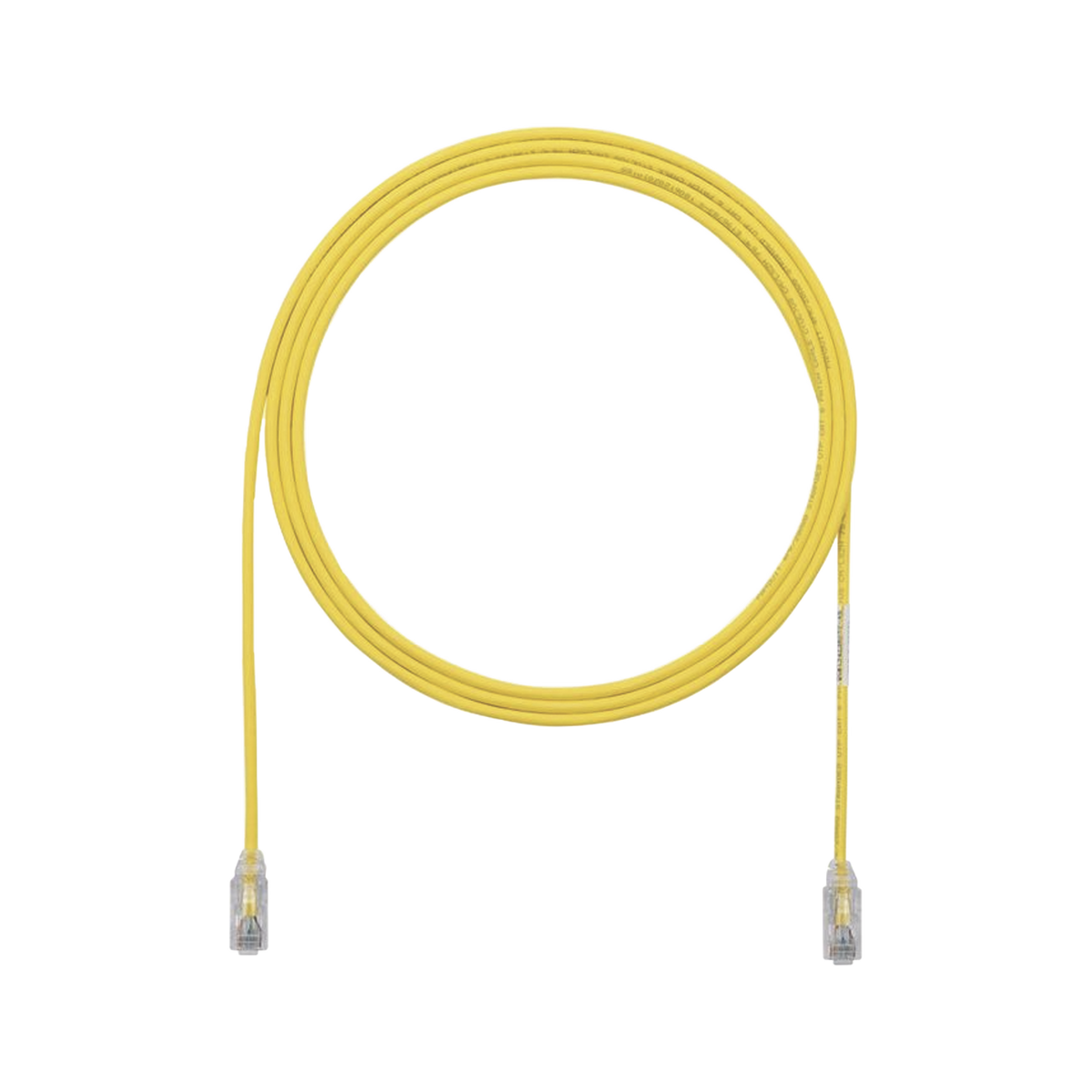 Cable de Parcheo UTP Cat6A, CM/LSZH, Di�metro Reducido (28AWG), Color Amarillo, 0.91 Metros (3 Pies)