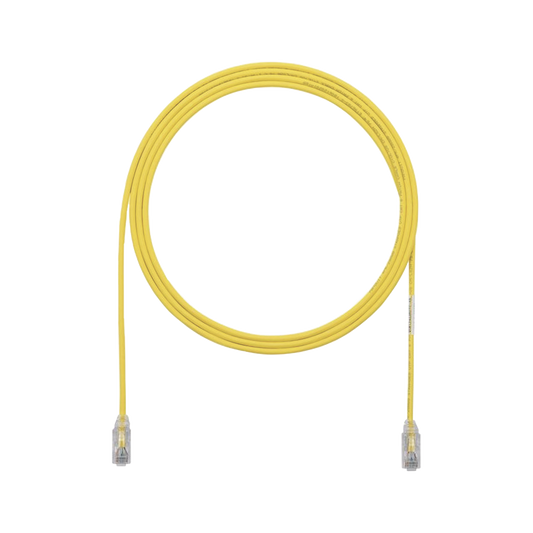 Cable de Parcheo UTP Cat6A, CM/LSZH, Di�metro Reducido (28AWG), Color Amarillo, 0.91 Metros (3 Pies)