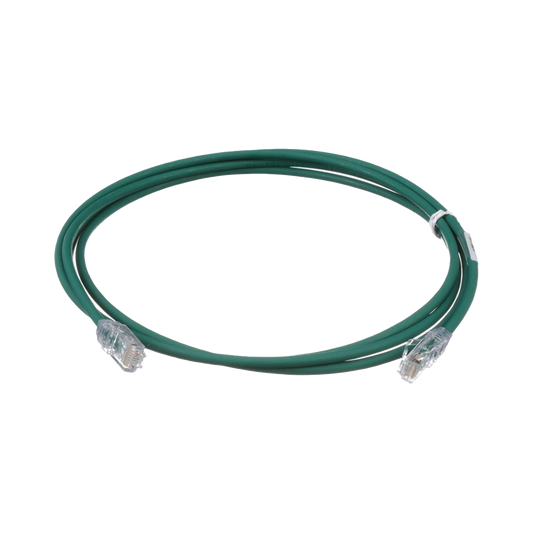 Cable de Parcheo UTP Cat6A, CM/LSZH, Di�metro Reducido (28AWG), Color Verde, 1.52 Metros (5 Pies)