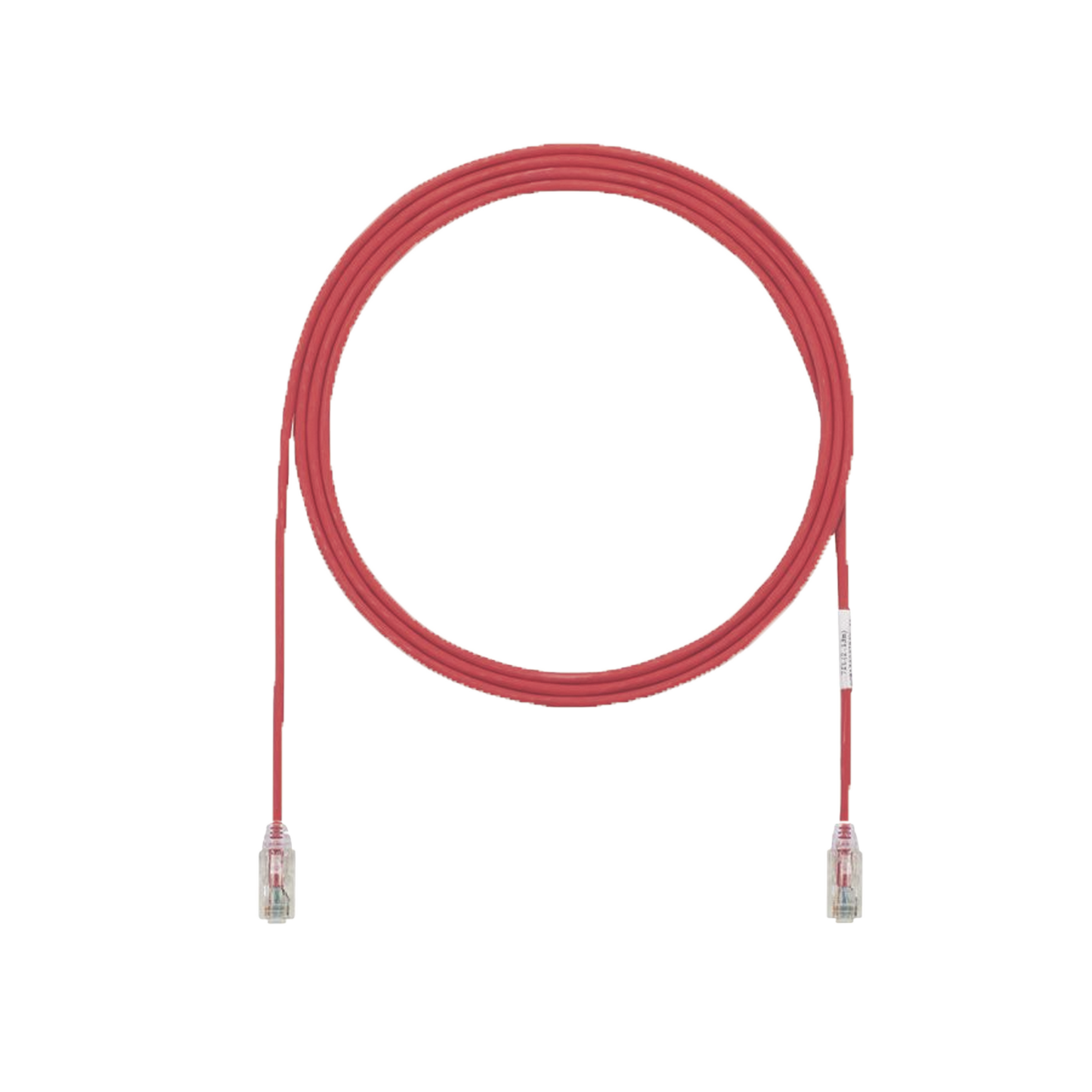 Cable de Parcheo UTP Cat6A, CM/LSZH, Di�metro Reducido (28AWG), Color Rojo, 1.52 Metros (5 Pies)