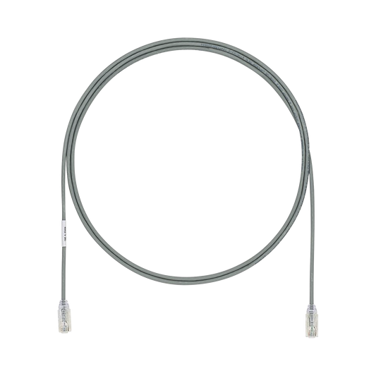 Cable de Parcheo UTP Cat6A, CM/LSZH, Di�metro Reducido (28AWG), Color Gris, 2.13 Metros (7 Pies)