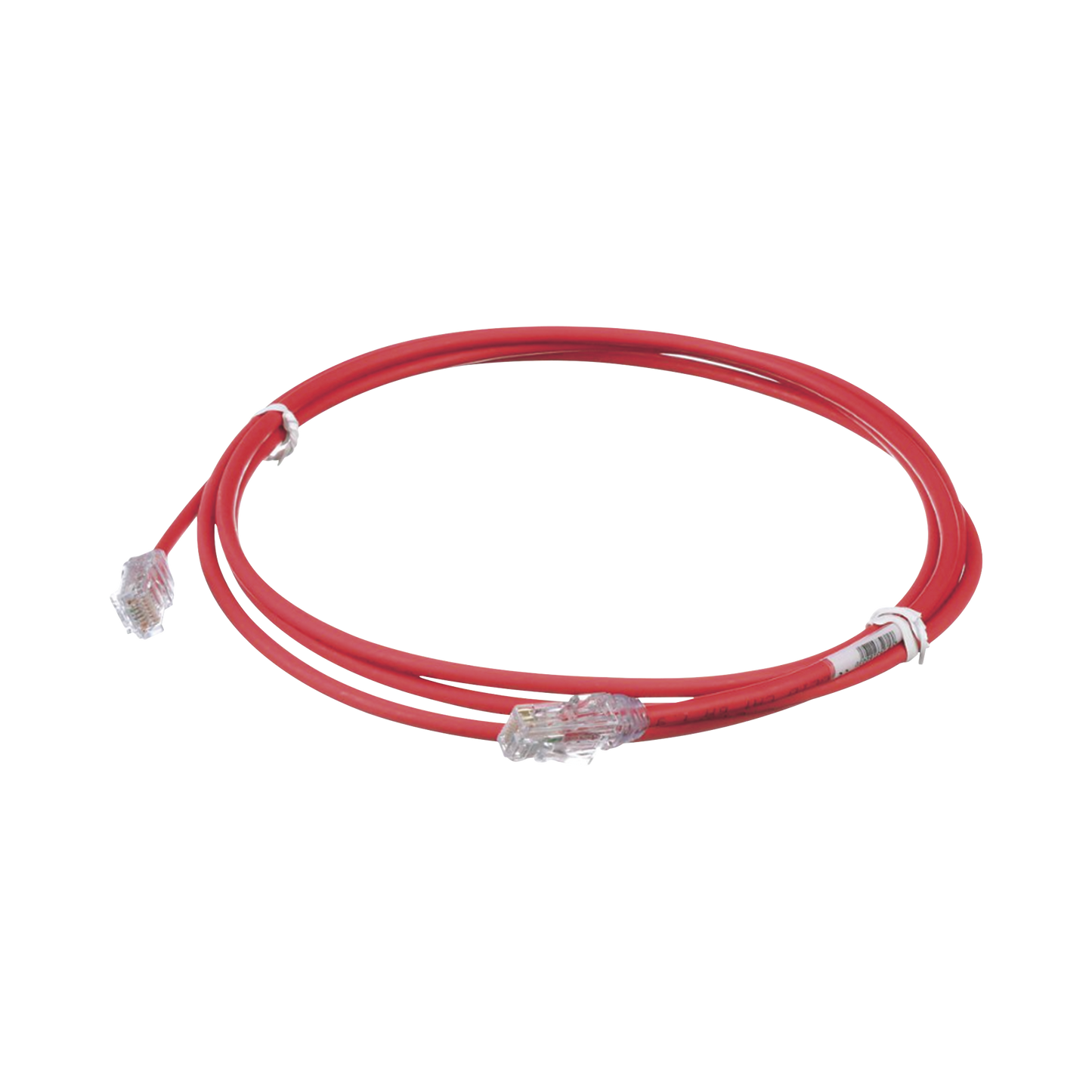 Cable de Parcheo UTP Cat6A, CM/LSZH, Di�metro Reducido (28AWG), Color Rojo, 2.13 Metros (7 Pies)
