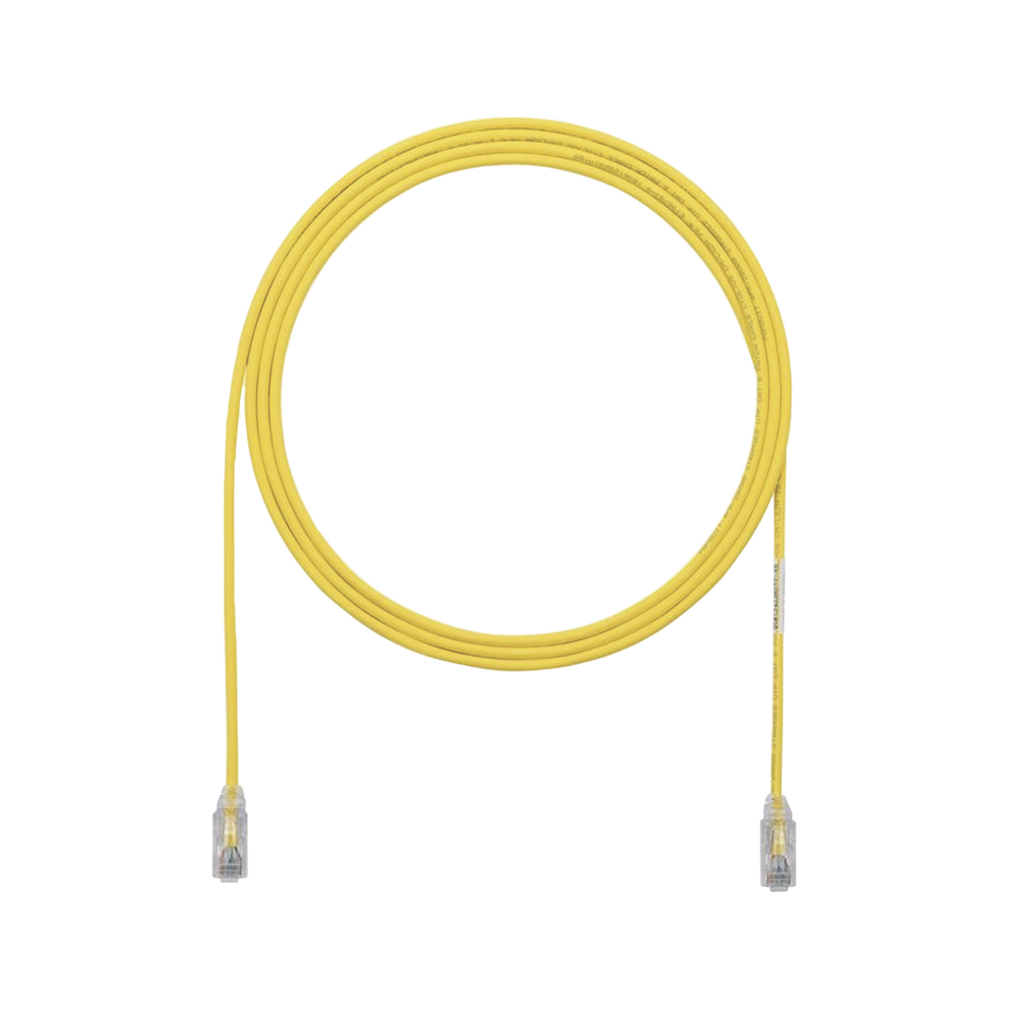 Cable de Parcheo UTP Cat6A, CM/LSZH, Di�metro Reducido (28AWG), Color Amarillo, 2.13 Metros (7 Pies)