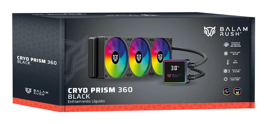 Enfriamiento y Ventilación Balam Rush CRYO PRISM 360 BLACK - Vista 5