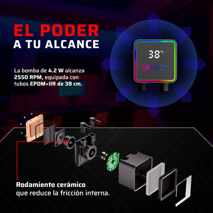 Enfriamiento y Ventilación Balam Rush CRYO PRISM 240 BLACK - Vista 4