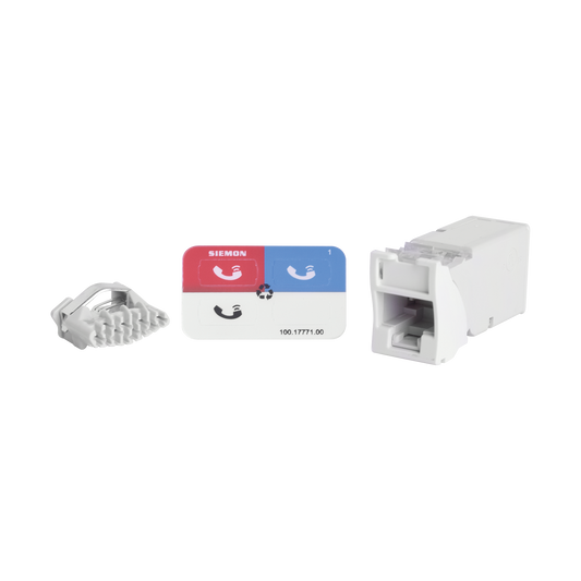 Jack Z-Max UTP Categor�a 6, Montaje H�brido en Placa de Pared (Plano y Angulado), Color Blanco