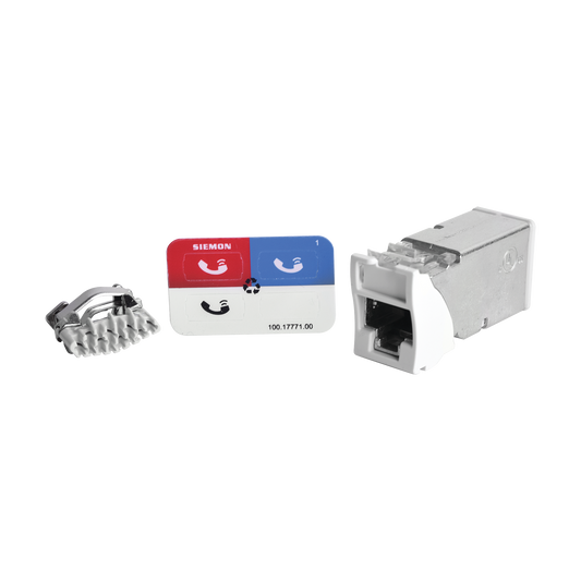 Jack Z-Max Cat6A, Blindado, Montaje H�brido en Placa de Pared (Plano y Angulado), Color Blanco