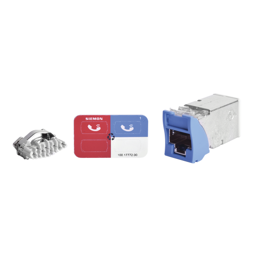 Jack Z-Max Cat6A, Blindado, Montaje H�brido en Placa de Pared (Plano y Angulado), Color Azul, Versi�n Bulk (Sin Empaque Individual)
