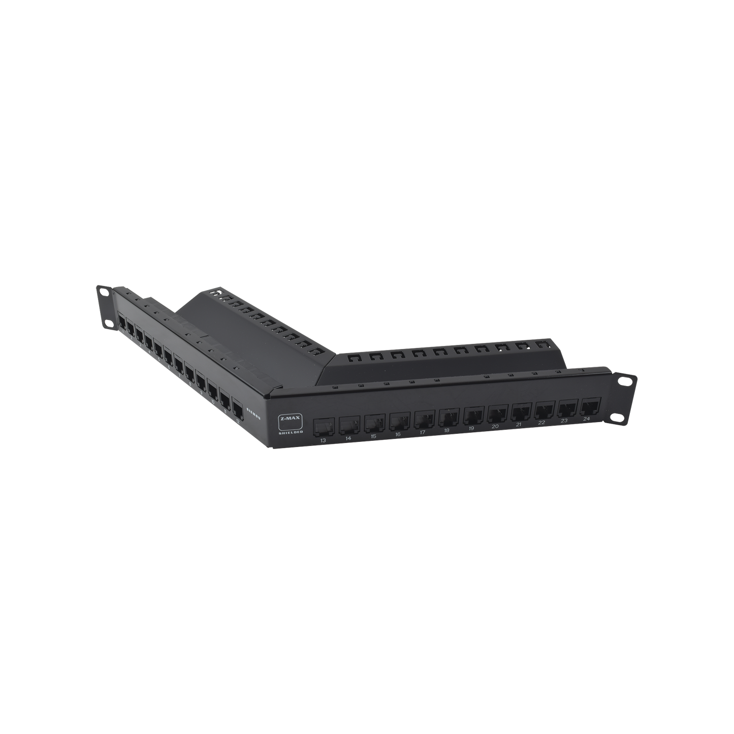 Patch Panel Z-MAX de 24 Puertos, Blindado, Precargado con Jacks Categor�a 6A, Angulado, 1UR