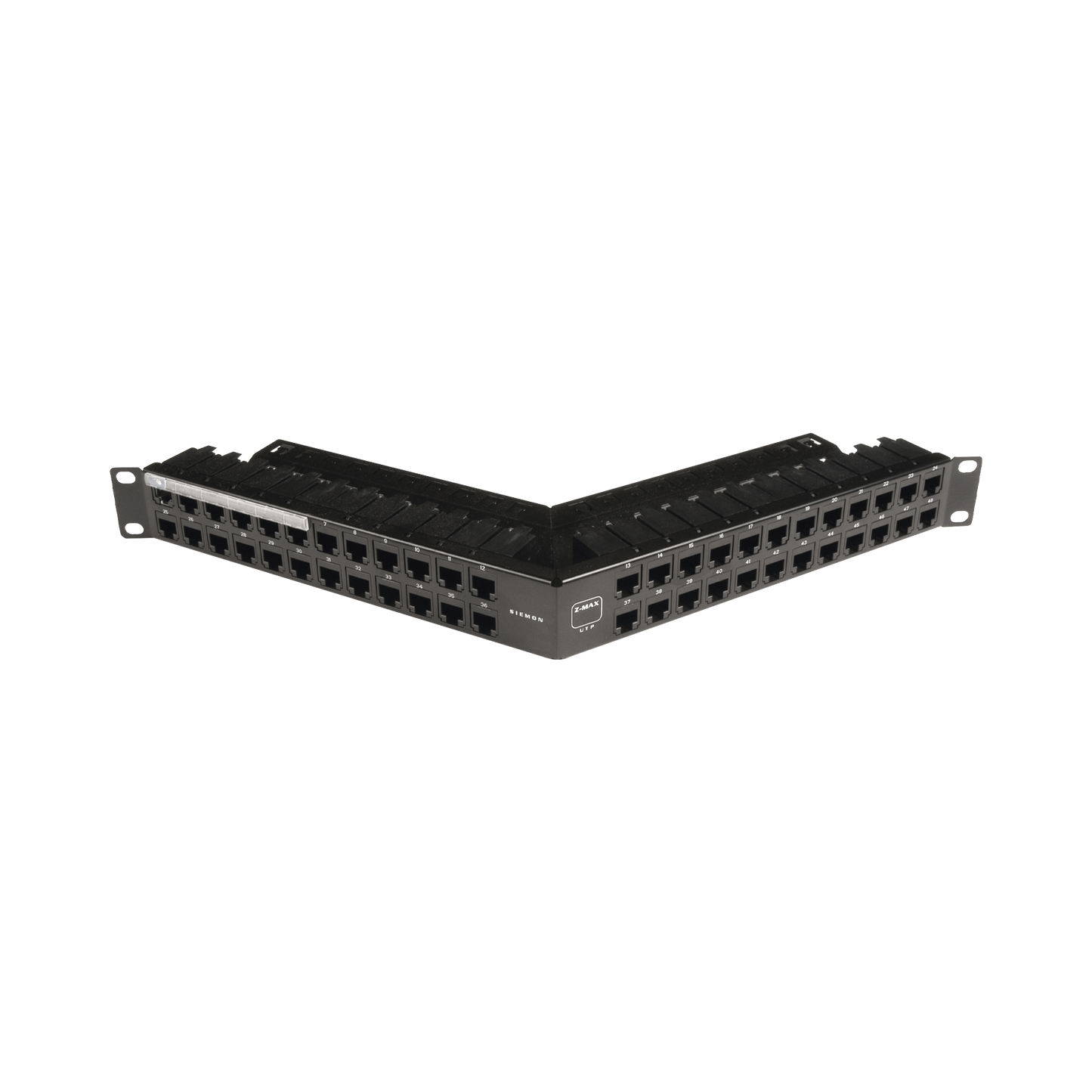 Patch Panel Z-Max de 48 Puertos, Blindado, Precargado con Jacks Categor�a 6A, Angulado, 1UR