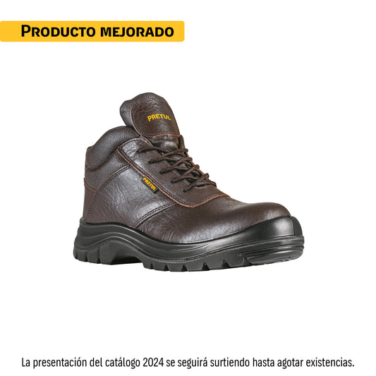 Bota de seguridad café, #24, casquillo de poliamida, PRETUL