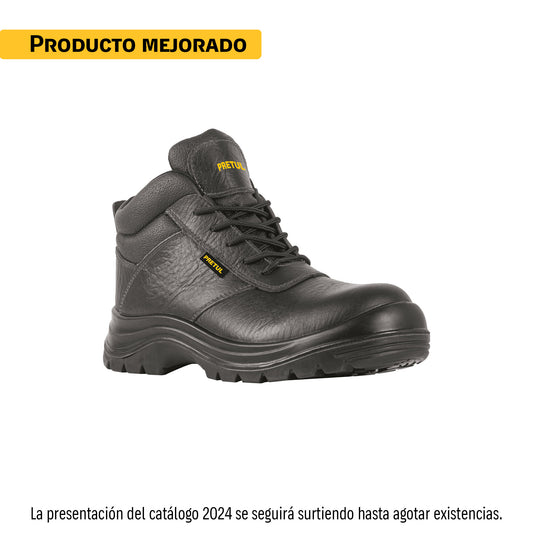 Bota de seguridad negra, #24, casquillo de poliamida, PRETUL