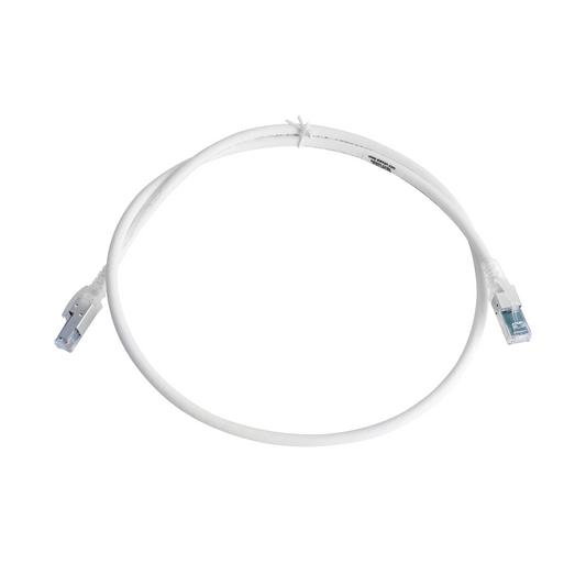 Patch Cord Z-MAX Cat6A S/FTP, CM/LS0H, 0.91 Metros (3 Pies), Color Blanco