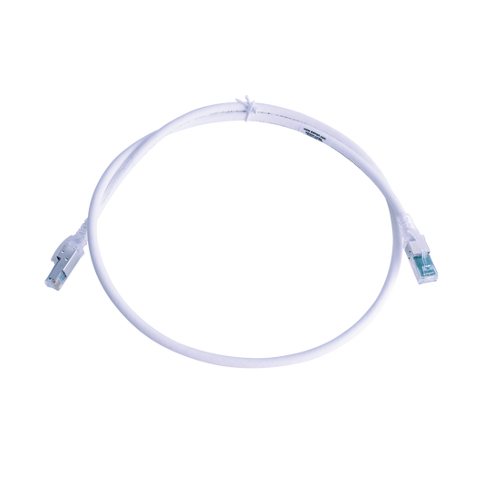 Patch Cord Z-MAX Cat6A S/FTP, CM/LS0H, 0.91 Metros (3 Pies), Color Blanco, Versi�n Bulk (Sin Empaque Individual)