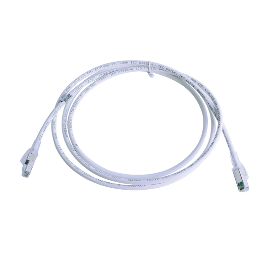 Patch Cord Z-MAX Cat6A S/FTP, CM/LS0H, 2.13 Metros (7 Pies), Color Blanco, Versi�n Bulk (Sin Empaque Individual)