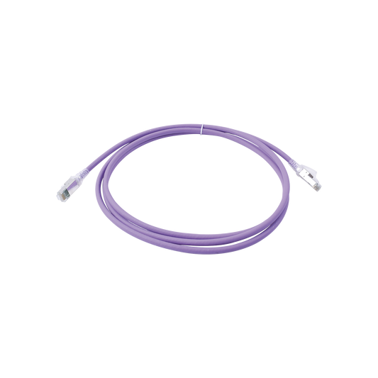 Patch Cord Z-MAX Cat6A S/FTP, CM/LS0H, 2.13 Metros (7 Pies), Color Violeta, Versi�n Bulk
