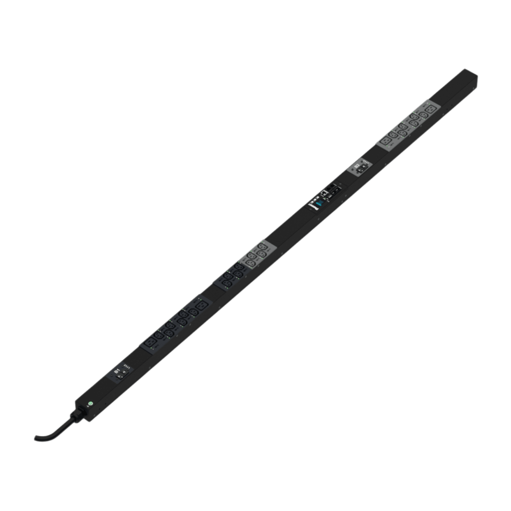 PDU Monitoreable y Switchable por Toma (MSPO) para Distribución de Energía, Enchufe de Entrada NEMA L6-30P, Con 20 Salidas C13 y 4 C19, de Instalación Vertical, 208 Vca, 30 Amp